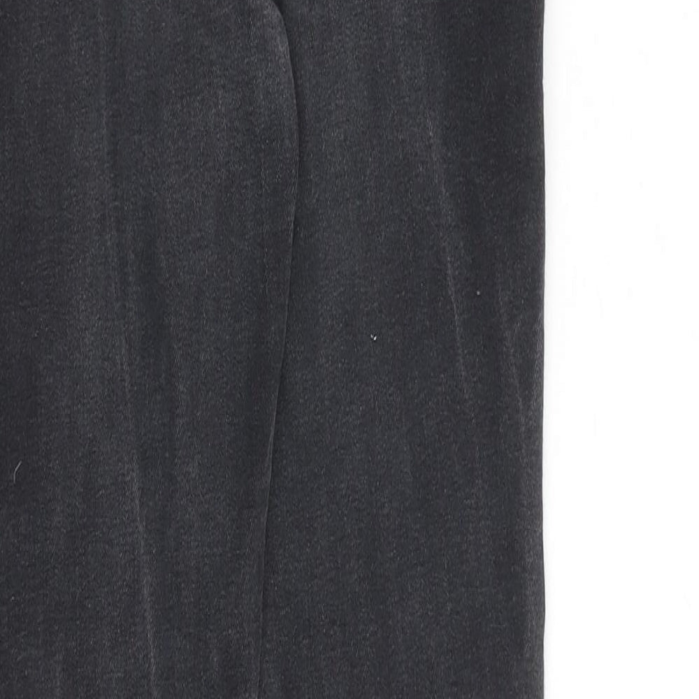 Denim & Co. Womens Grey Cotton Skinny Jeans Size 10 L26 in Regular Zip