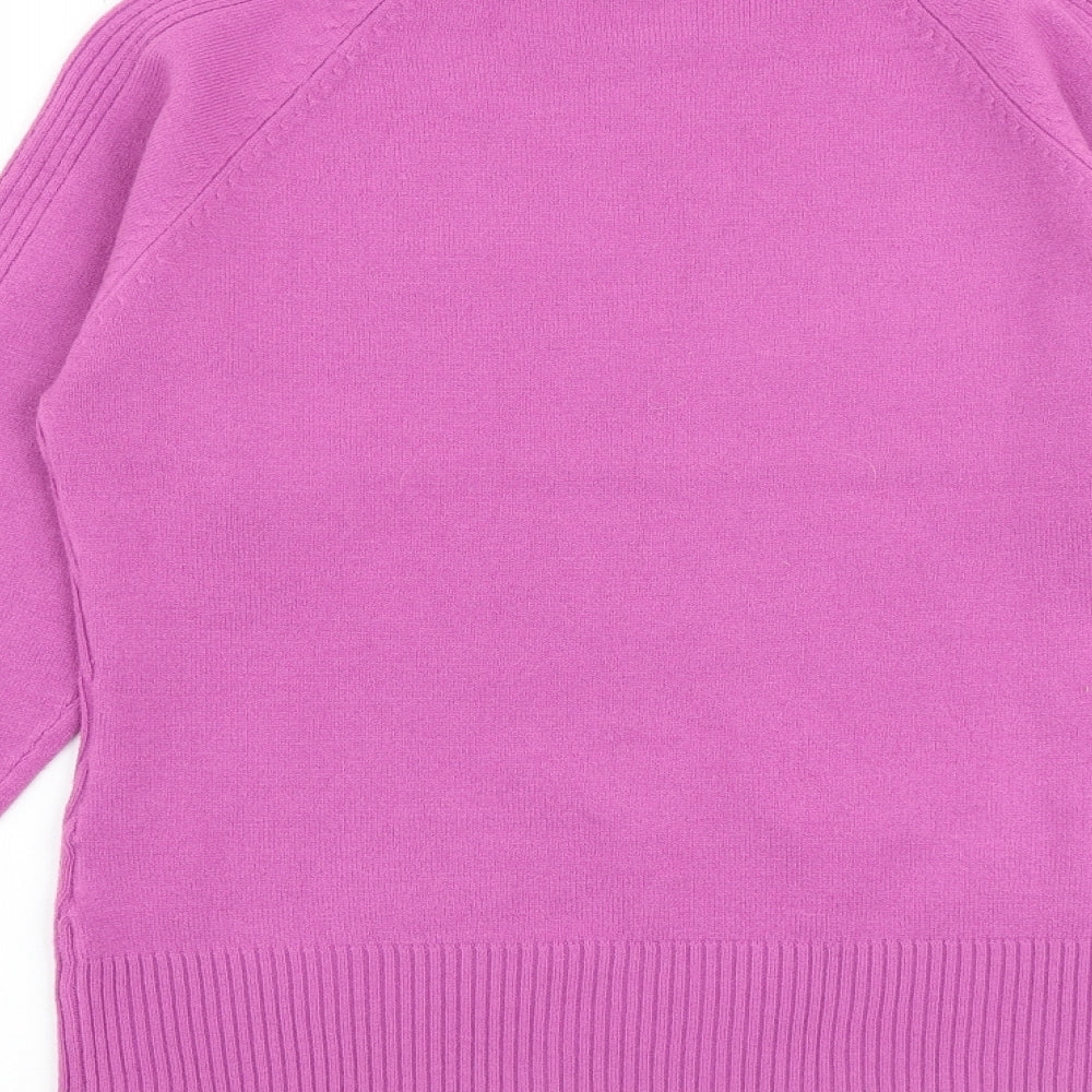 Womens UK Size L Filati Pink Pullover Jumper