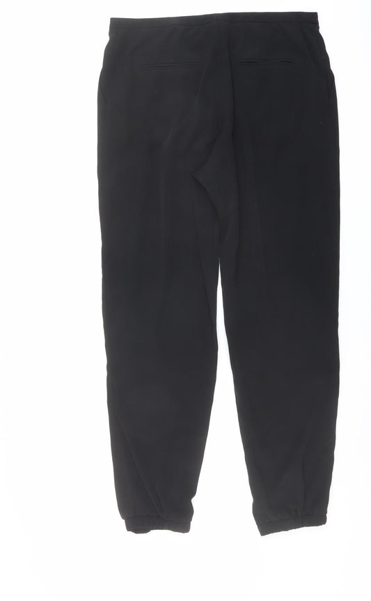 Womens UK Size 10 ASOS Regular Fit Black Trousers
