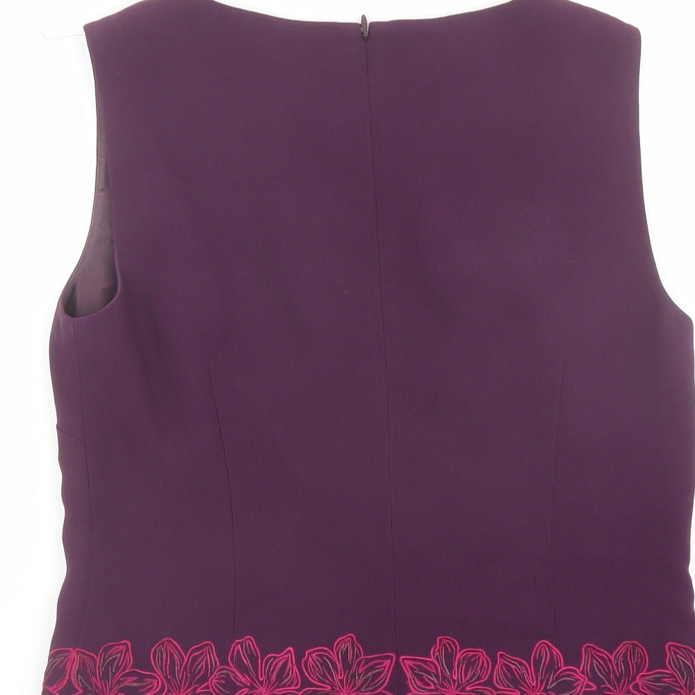 Womens UK Size 10 Country Casuals Purple Basic Blouse