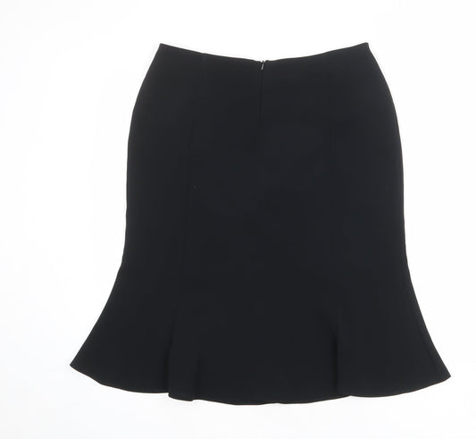 Marks and Spencer Womens Black Polyester Bandage Skirt Size 12 Zip