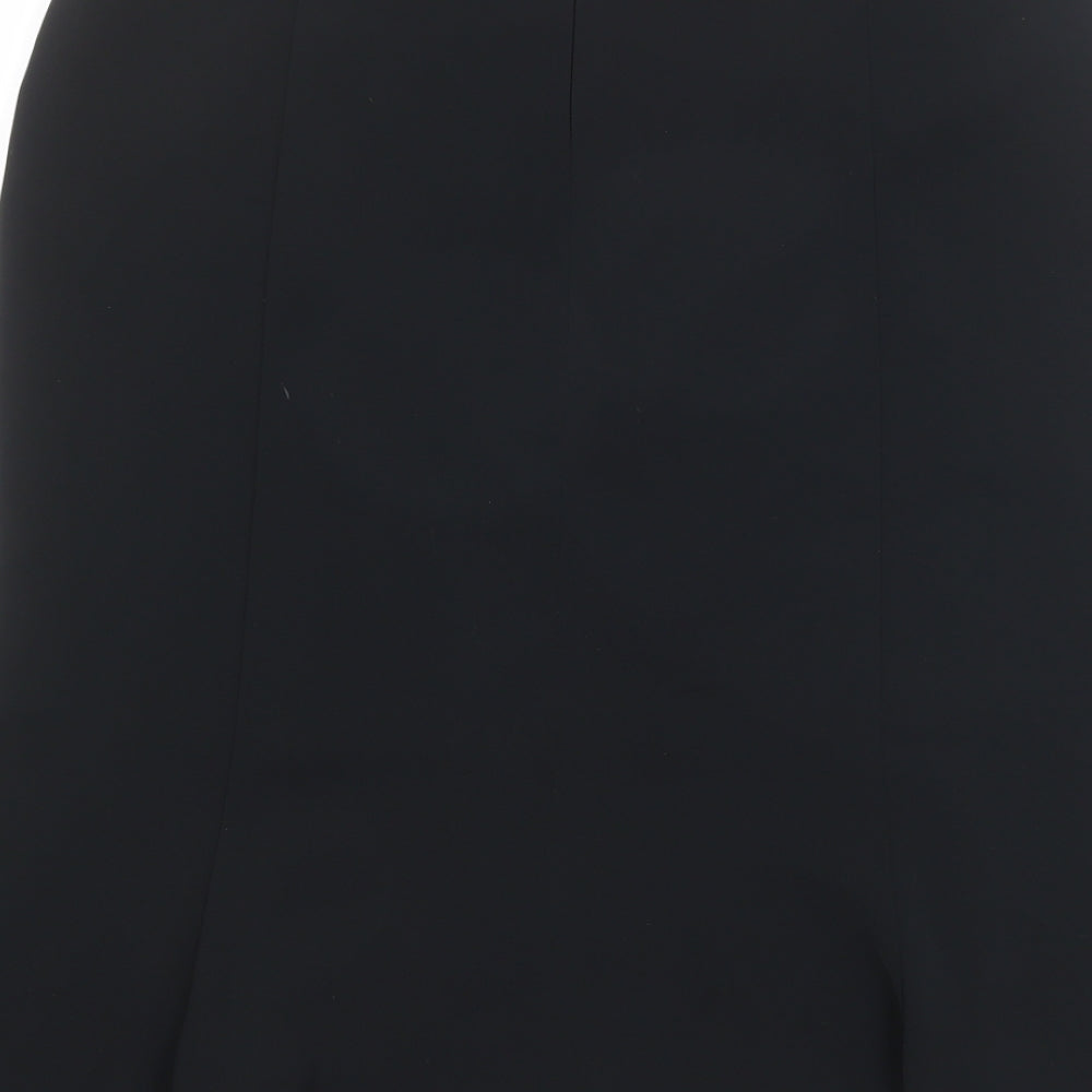 Marks and Spencer Womens Black Polyester Bandage Skirt Size 12 Zip