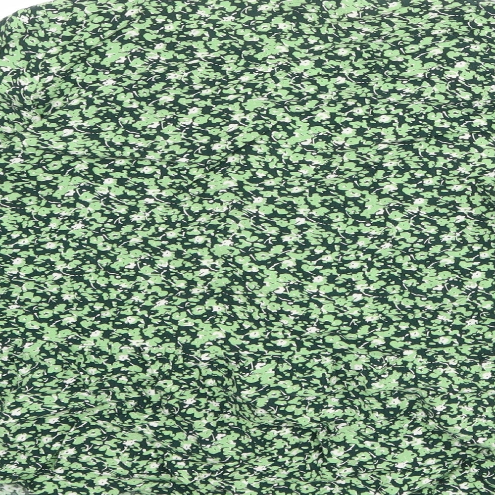 Womens UK Size 6 Warehouse Green Basic Blouse
