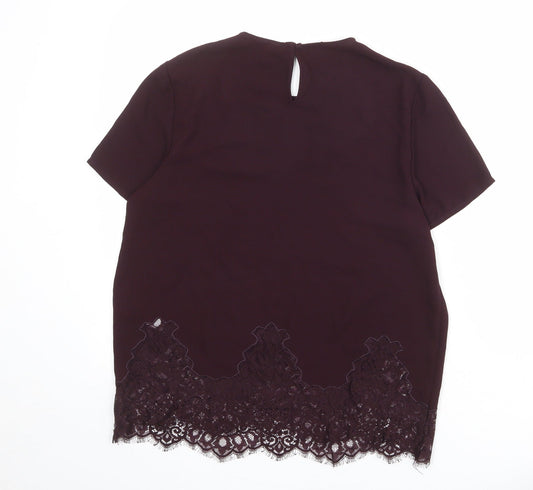 Womens UK Size 12 New Look Red Basic Blouse