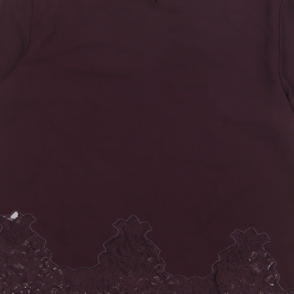 Womens UK Size 12 New Look Red Basic Blouse