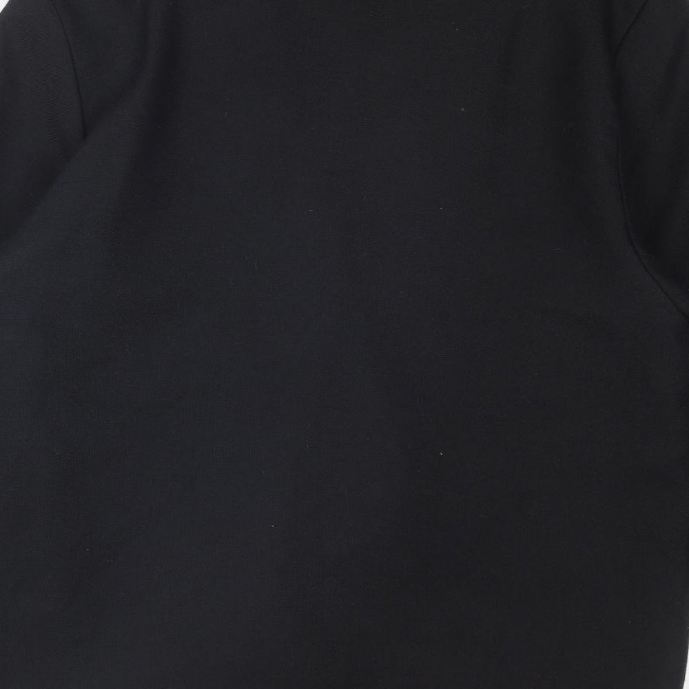 Brand and care label for C&A women’s black cotton jacket suit jacket, size UK 18