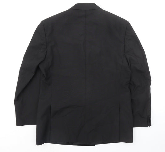 Mens UK Size 40 Daniel Drescott Regular Black Suit Tuxedo