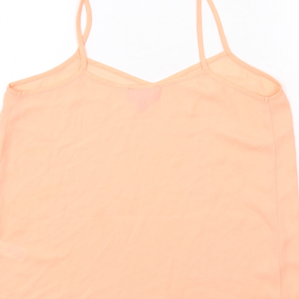 Womens UK Size 8 Topshop Orange Camisole Tank