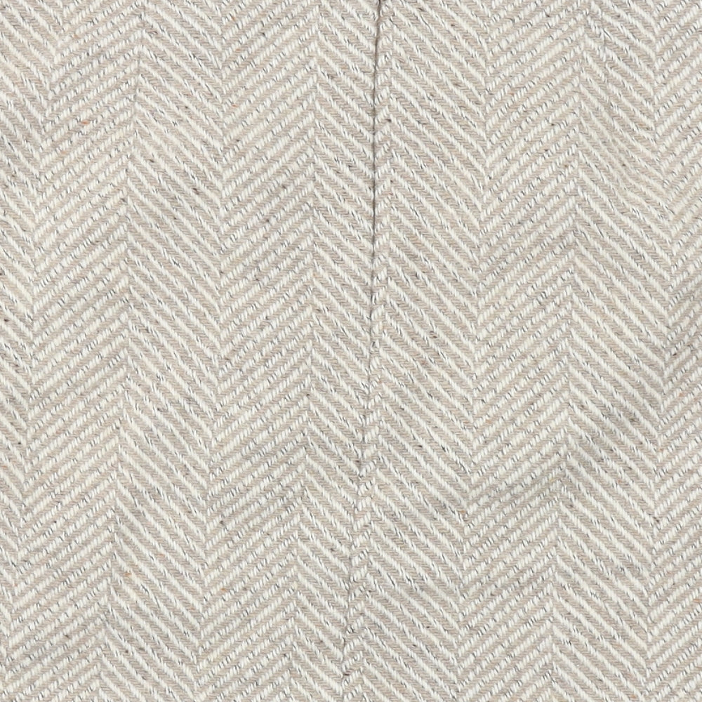 Marks and Spencer Womens Beige Geometric Polyester A-Line Skirt Size 10 Zip