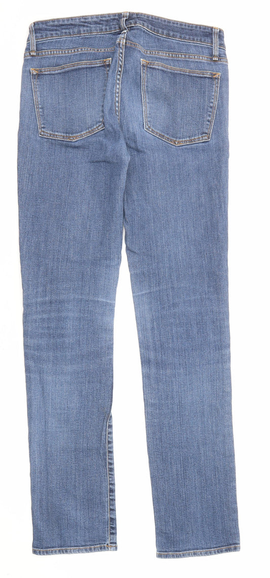 Gap Womens Blue Cotton Straight Jeans Size 6 L30 in Regular Zip