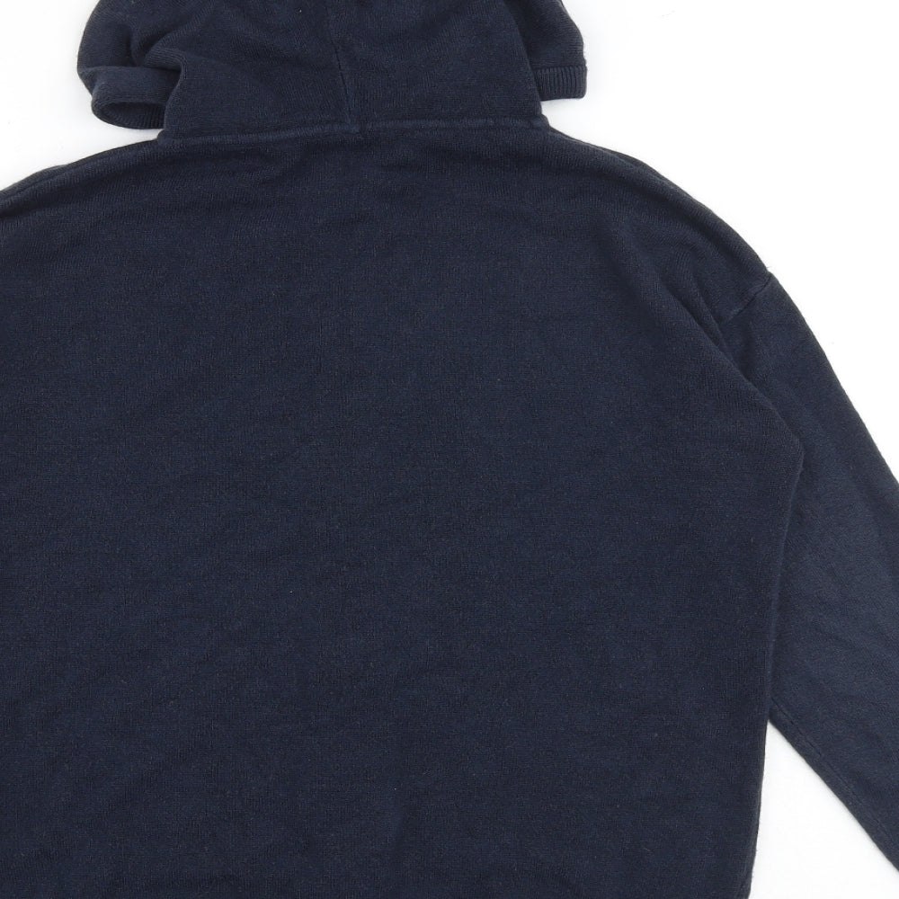 Womens UK Size S Marks and Spencer Blue Full Zip Jumper