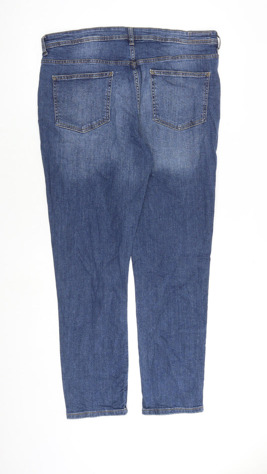 Denim & Co. Mens Blue Cotton Straight Jeans Size 26 in L30 in Regular Button