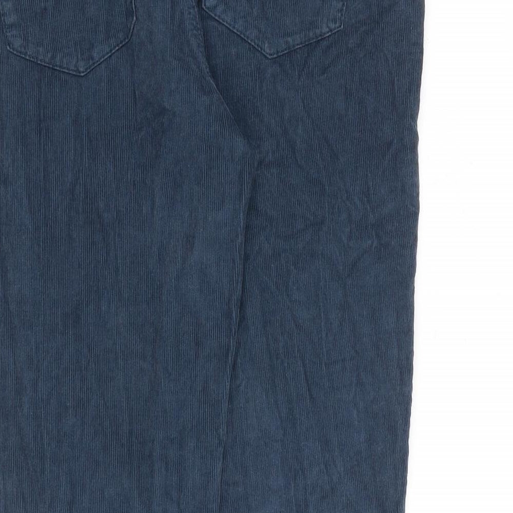 BDG Womens Blue Cotton Cropped Trousers Size 30 in L25 in Regular Zip
