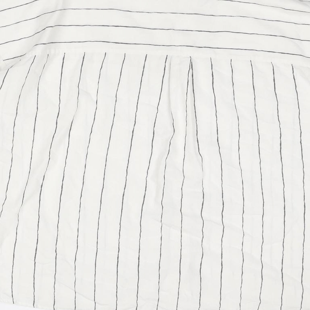 Womens UK Size 14 Marks and Spencer White Basic Button-Up