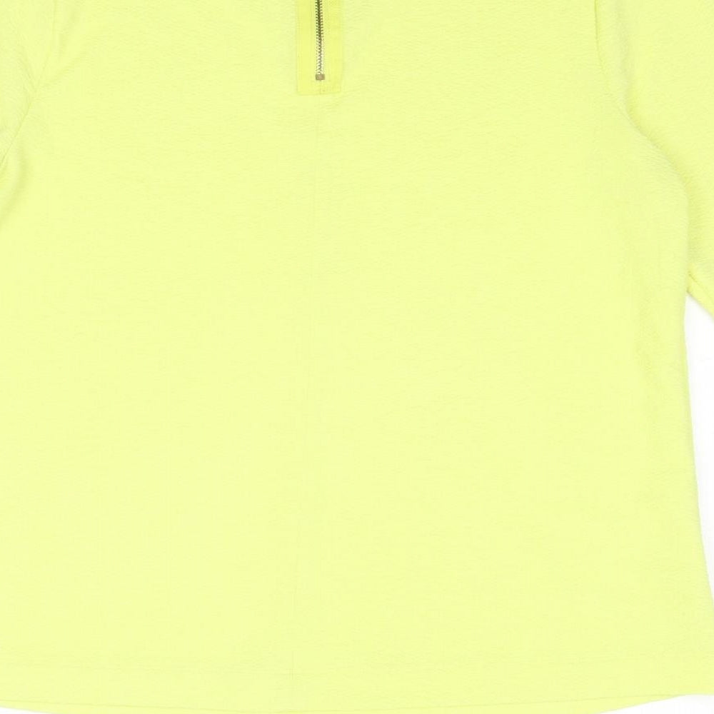 Womens UK Size 12 Marks and Spencer Yellow Basic Blouse