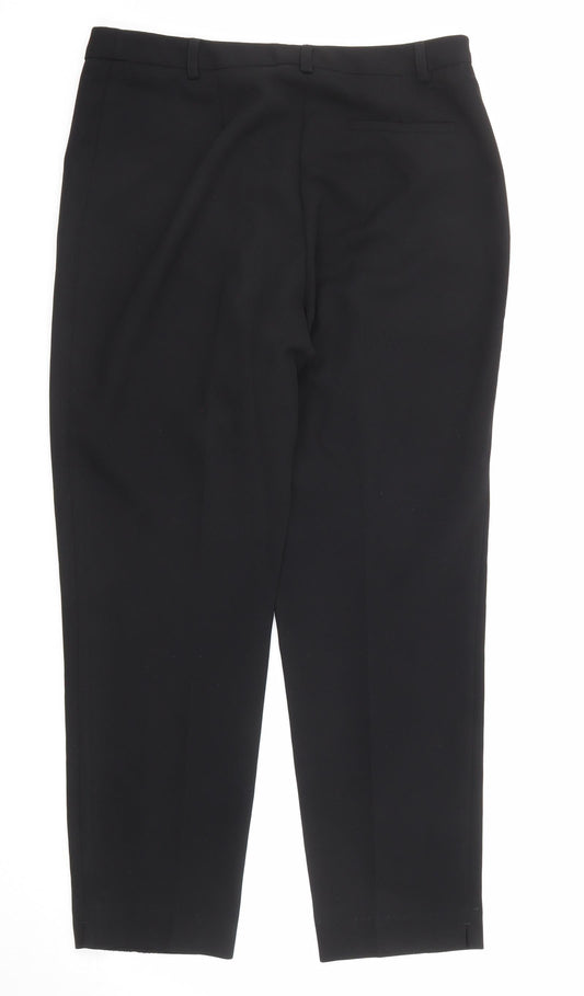 Womens UK Size 10 Miss Selfridge Regular Fit Chino Black Trousers