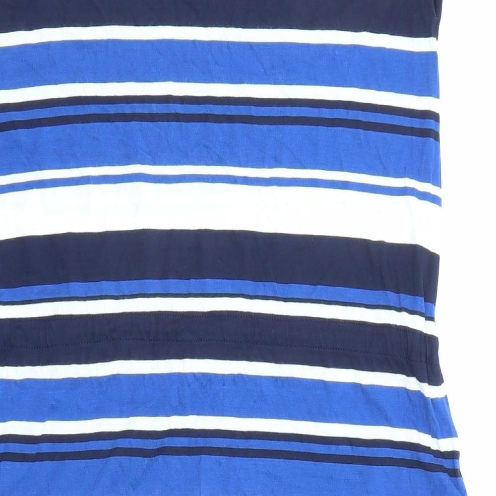 Gap Womens Blue Striped Viscose A-Line Size XS Round Neck Pullover