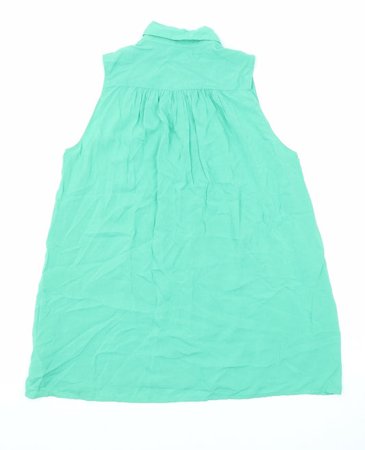 Womens UK Size XS Gap Green Basic Tank