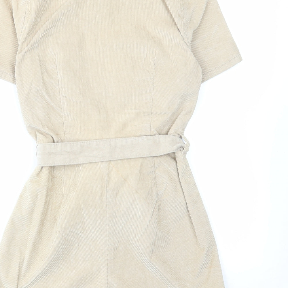 BDG Womens Beige Cotton Playsuit One-Piece Size XS L4 in Zip