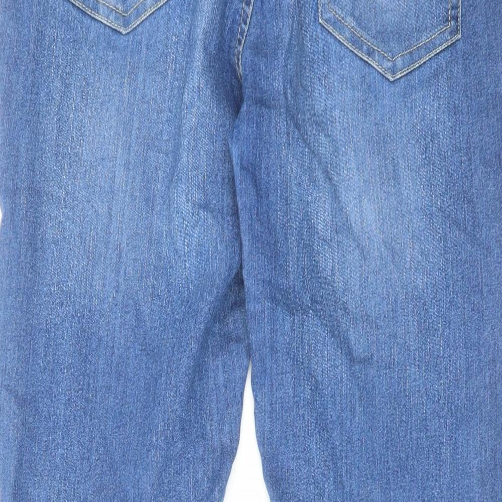 Rainbow Womens Blue Cotton Skinny Jeans Size 14 L29 in Regular Zip