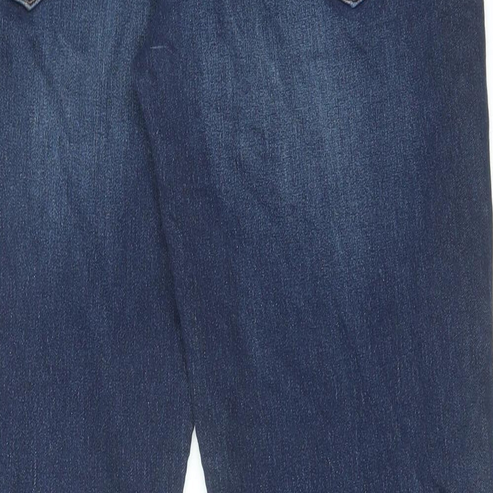 H&M Mens Blue Cotton Straight Jeans Size 31 in L30 in Regular Zip