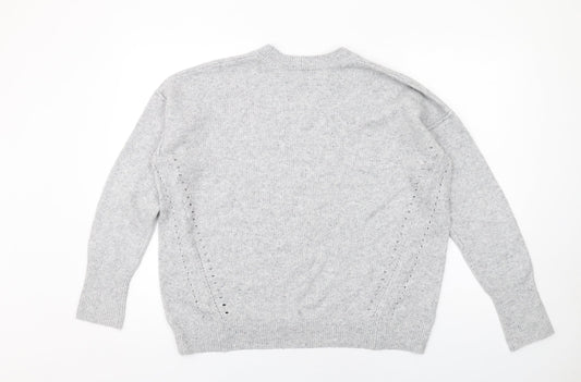 Womens UK Size 10 Topshop Grey Pullover Jumper