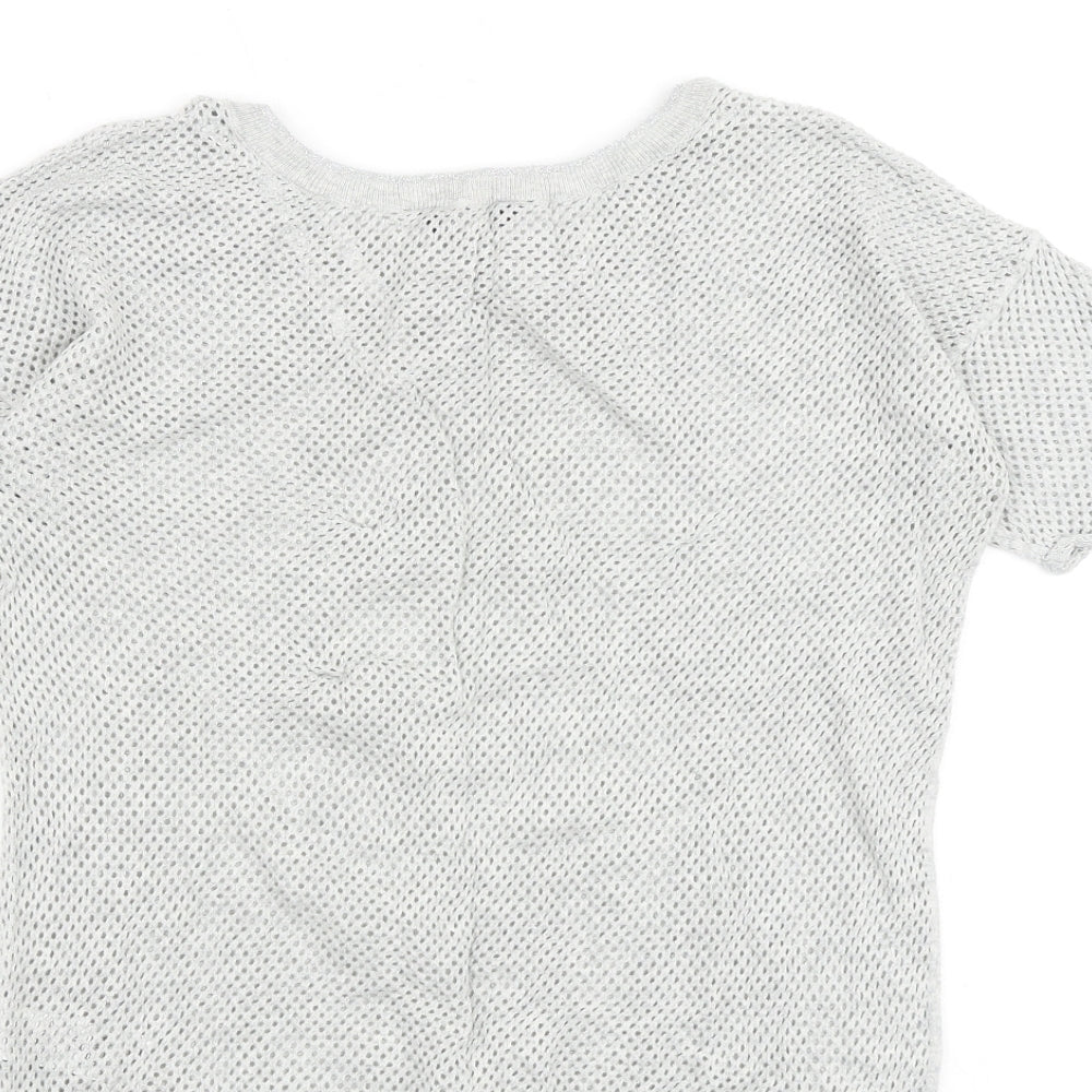 Womens UK Size 10 Dorothy Perkins Grey Basic T-Shirt