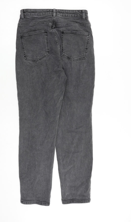 ASOS Womens Grey Cotton Straight Jeans Size 26 in L32 in Regular Zip