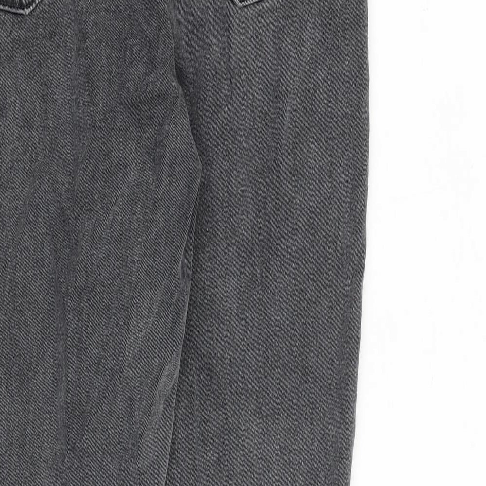 ASOS Womens Grey Cotton Straight Jeans Size 26 in L32 in Regular Zip