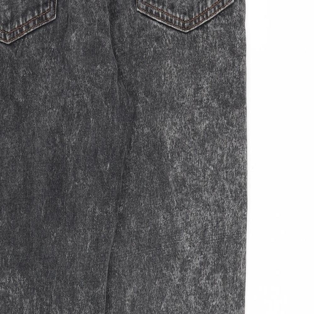 COLLUSION Womens Grey Cotton Straight Jeans Size 32 in L34 in Regular Zip