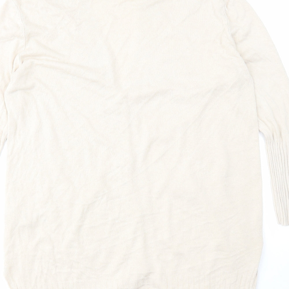 Womens UK Size L Marks and Spencer Beige Cardigan Jumper