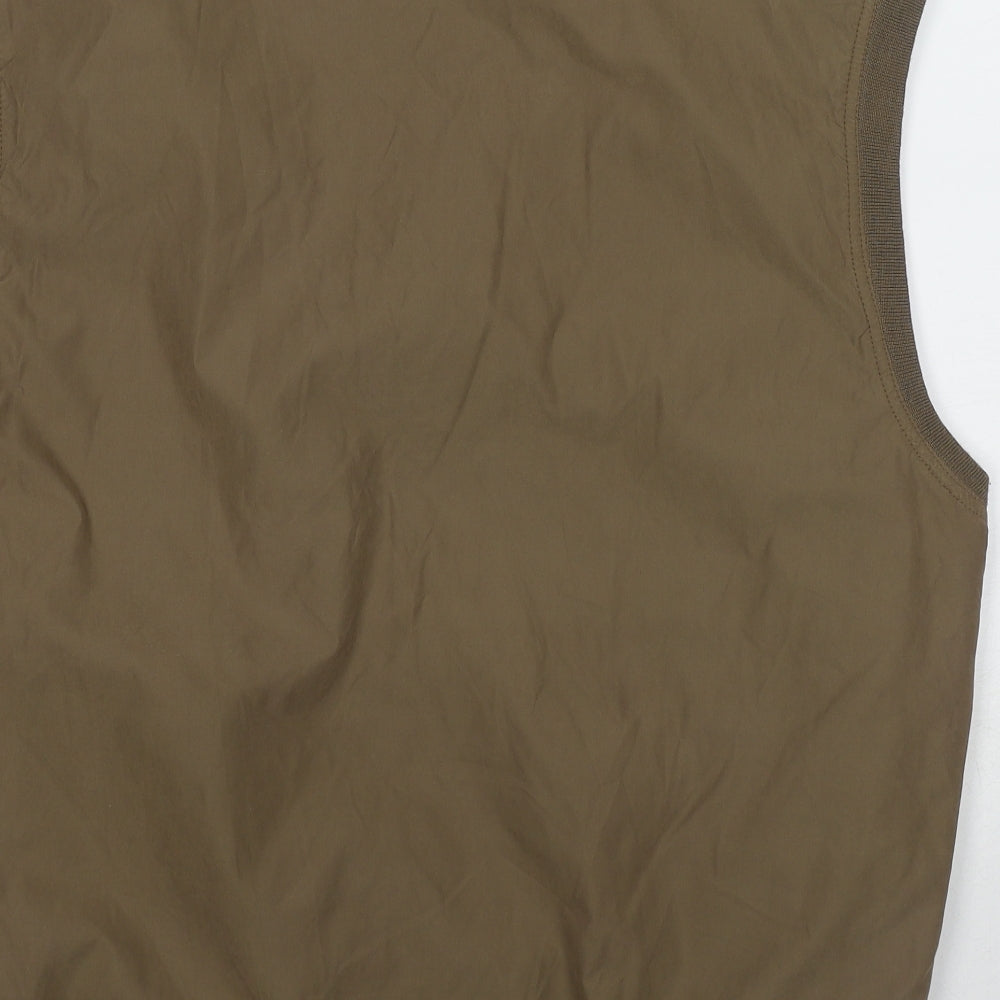 On Tour Mens Brown Polyester Vest Sweatshirt Size L