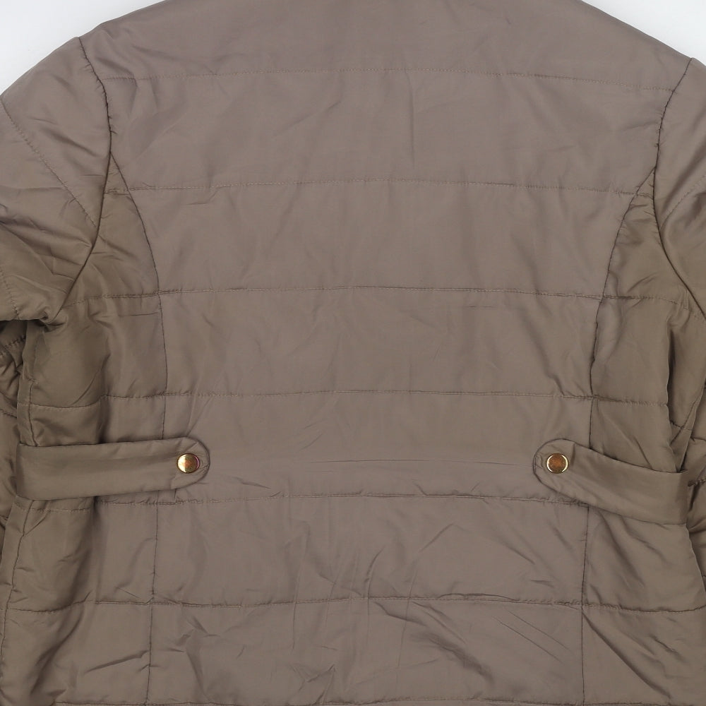 Womens UK Size 14 EWM Brown Quilted Coat