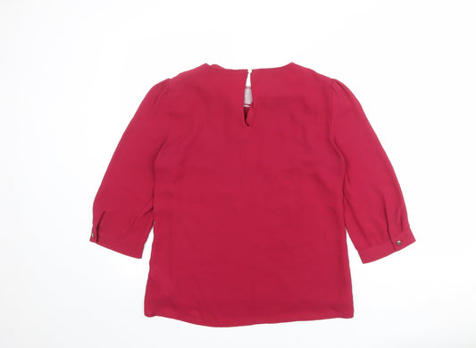 Womens UK Size 12 Oasis Pink Basic Blouse