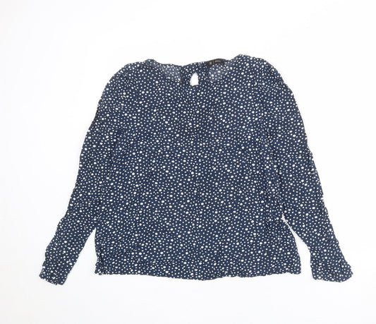 Womens UK Size 12 La Redoute Blue Basic Blouse