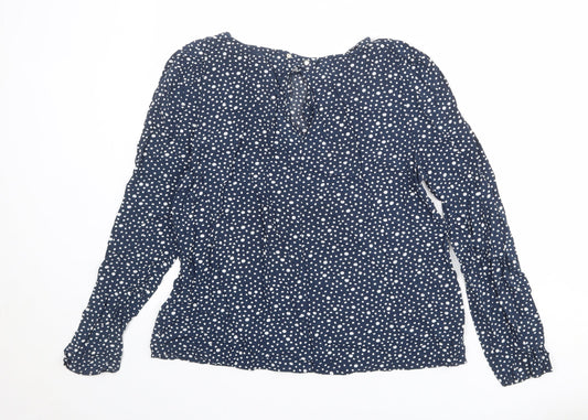 Womens UK Size 12 La Redoute Blue Basic Blouse