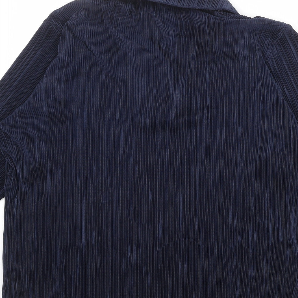 Womens UK Size 22 Amber Blue Basic Blouse
