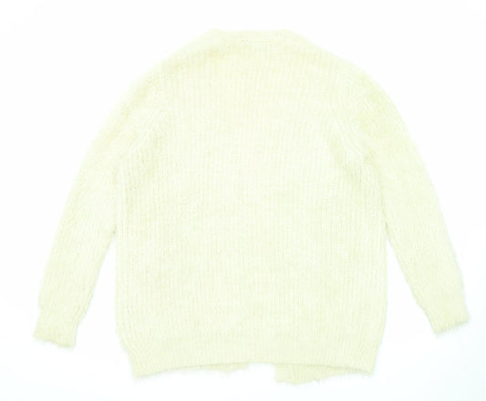 Womens UK Size 12 Topshop Beige Cardigan Jumper