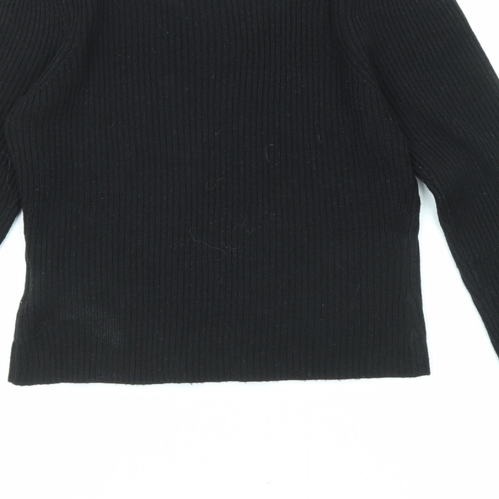 Womens UK Size M Brave Soul Black Pullover Jumper
