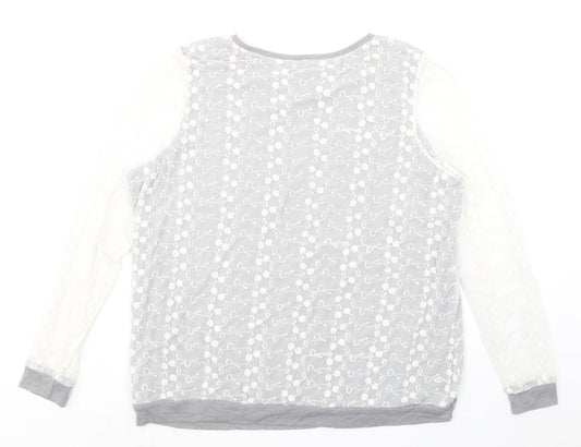 Womens UK Size 20 NEXT Grey Basic Blouse