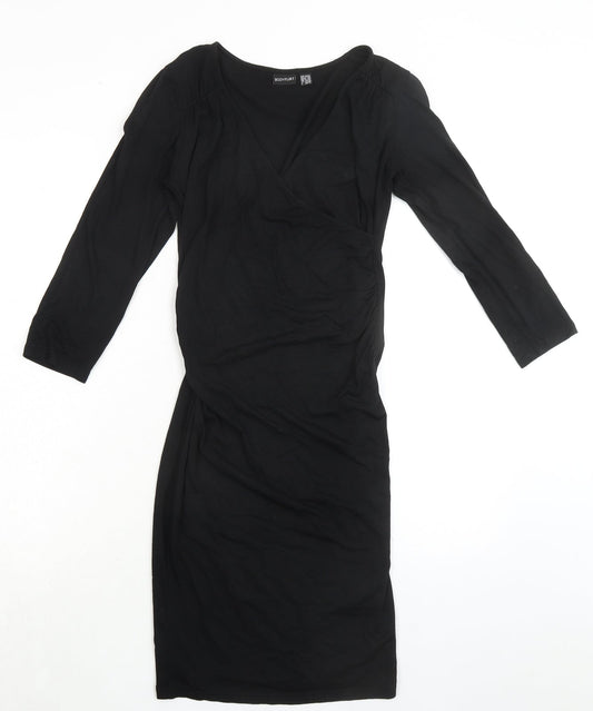 Body Flirt Womens Black Viscose Bodycon Size XS Round Neck