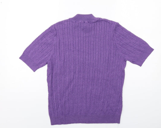 Womens UK Size L CC Purple Pullover Jumper