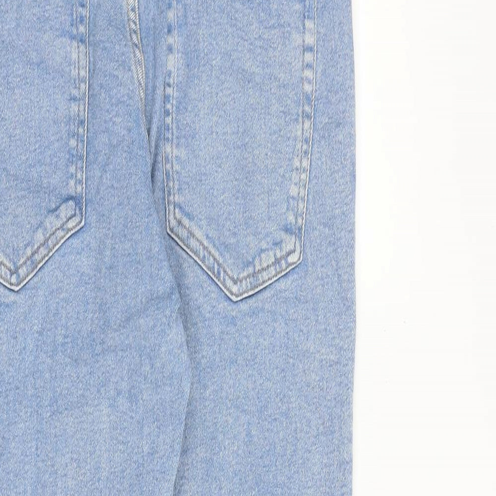 H&M Mens Blue Cotton Straight Jeans Size 28 in L30 in Regular Button