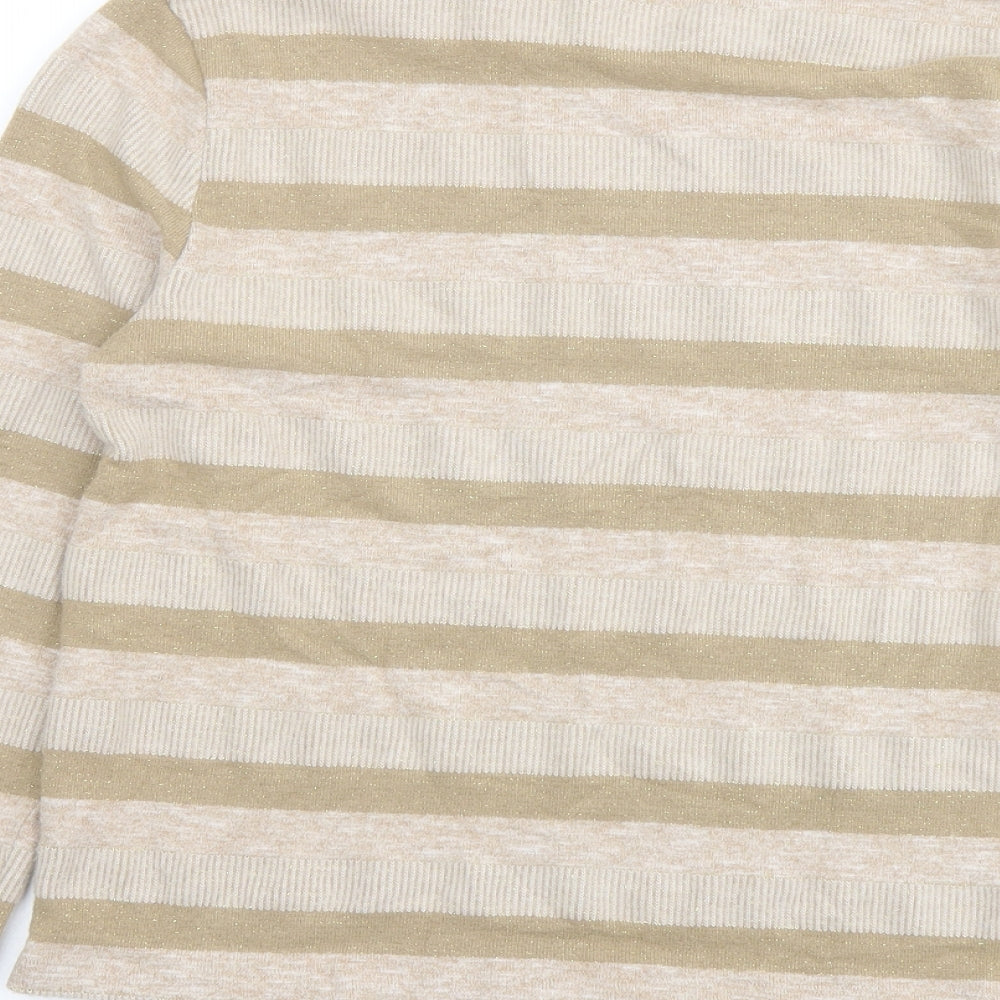 Womens UK Size 14 Marks and Spencer Beige Pullover Jumper