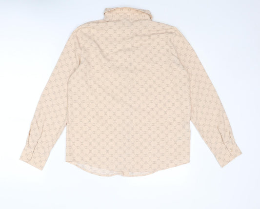 Womens UK Size 8 Mango Pink Basic Button-Up