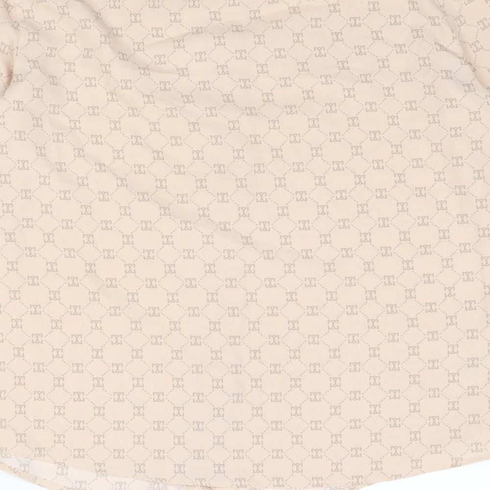 Womens UK Size 8 Mango Pink Basic Button-Up