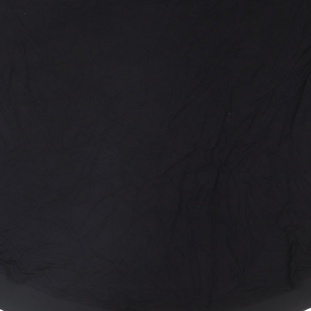 LOFT Womens Black Viscose Basic Blouse Size L Boat Neck