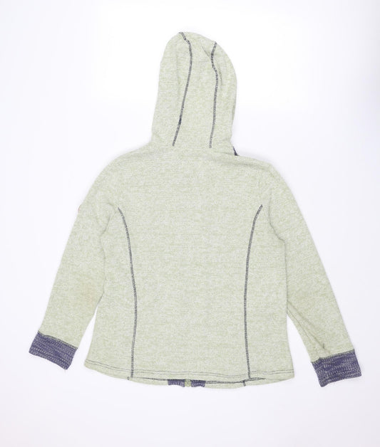 Womens UK Size 16 Collection L Green Full Zip Jumper
