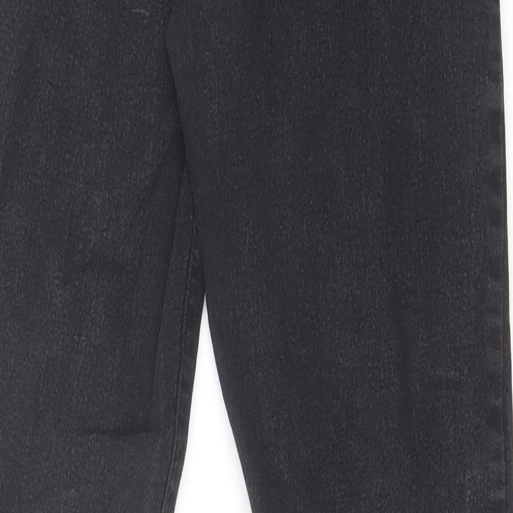 PRETTYLITTLETHING Womens Black Cotton Skinny Jeans Size 10 L26 in Regular Zip