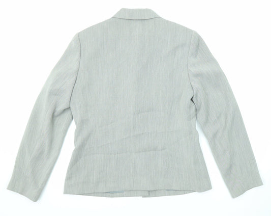 NEXT Womens Grey Polyester Jacket Blazer Size 10